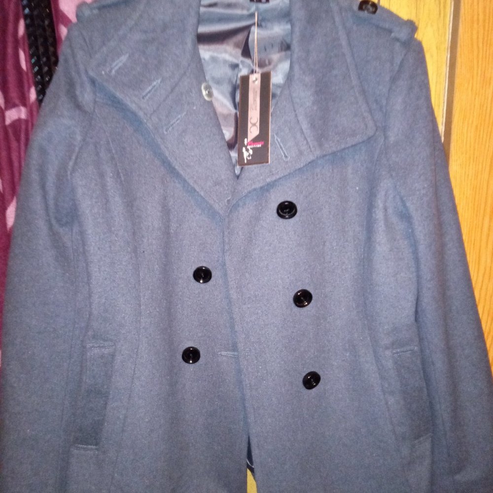 Gray pea coat